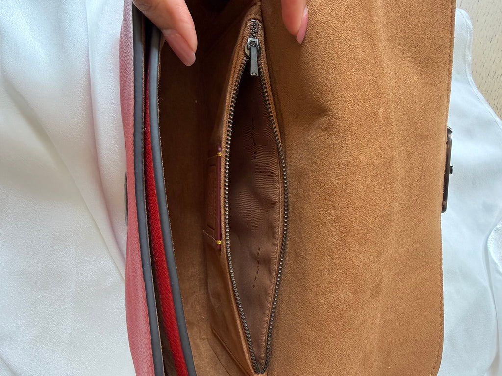 Authentic Coach Tabby Multi-Wear Leather Bag – Red ( Belt, 2 Straps & Dust Bag)