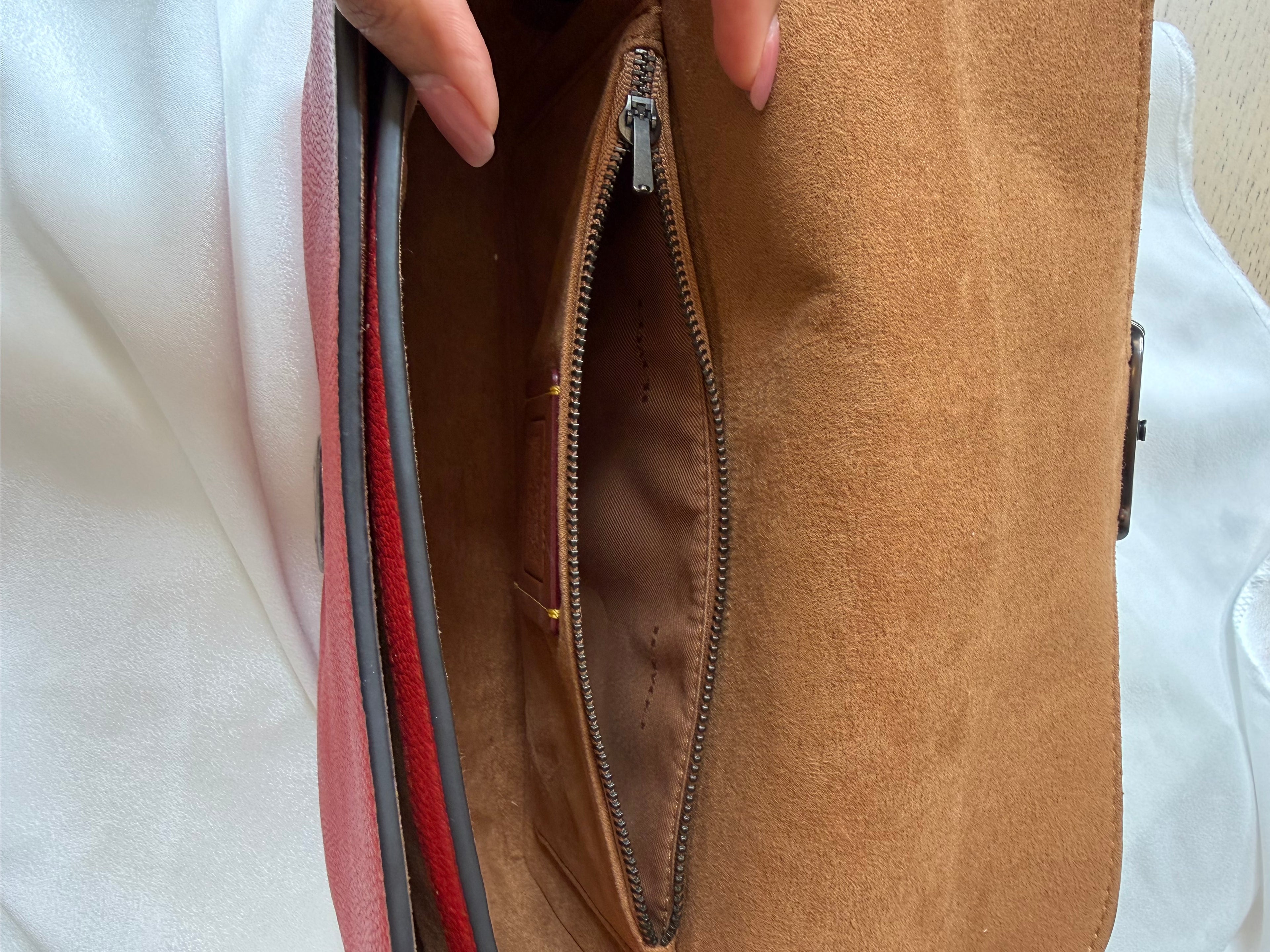 Authentic Coach Tabby Multi-Wear Leather Bag – Red ( Belt, 2 Straps & Dust Bag)