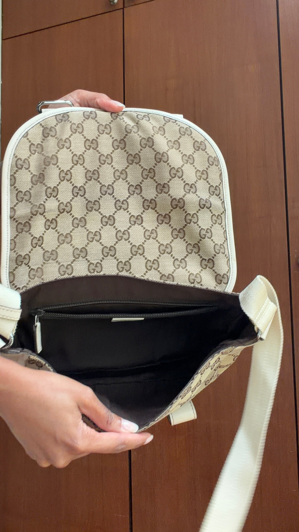 Authentic Vintage Gucci GG Monogram Shoulder Bag – Brown