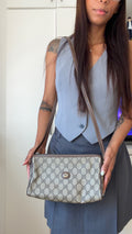 Authentic Vintage Gucci GG Supreme Crossbody Bag – Brown