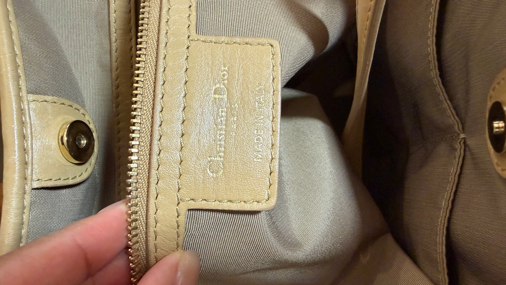 Vintage Dior Cannage Panarea Tote Bag