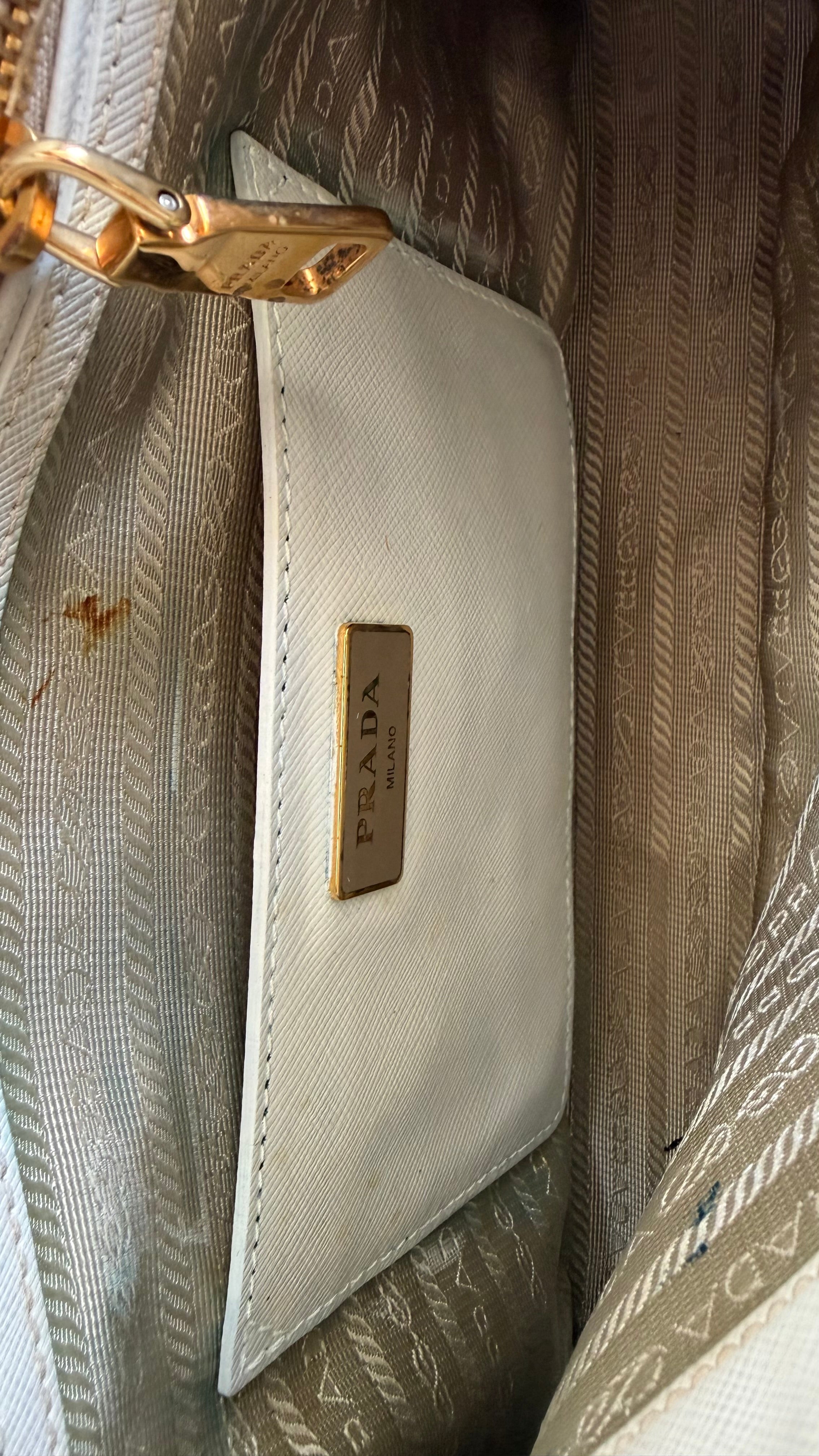 Prada BL0937 Blue Saffiano Leather 2-Way Top Handle Shoulder Bag