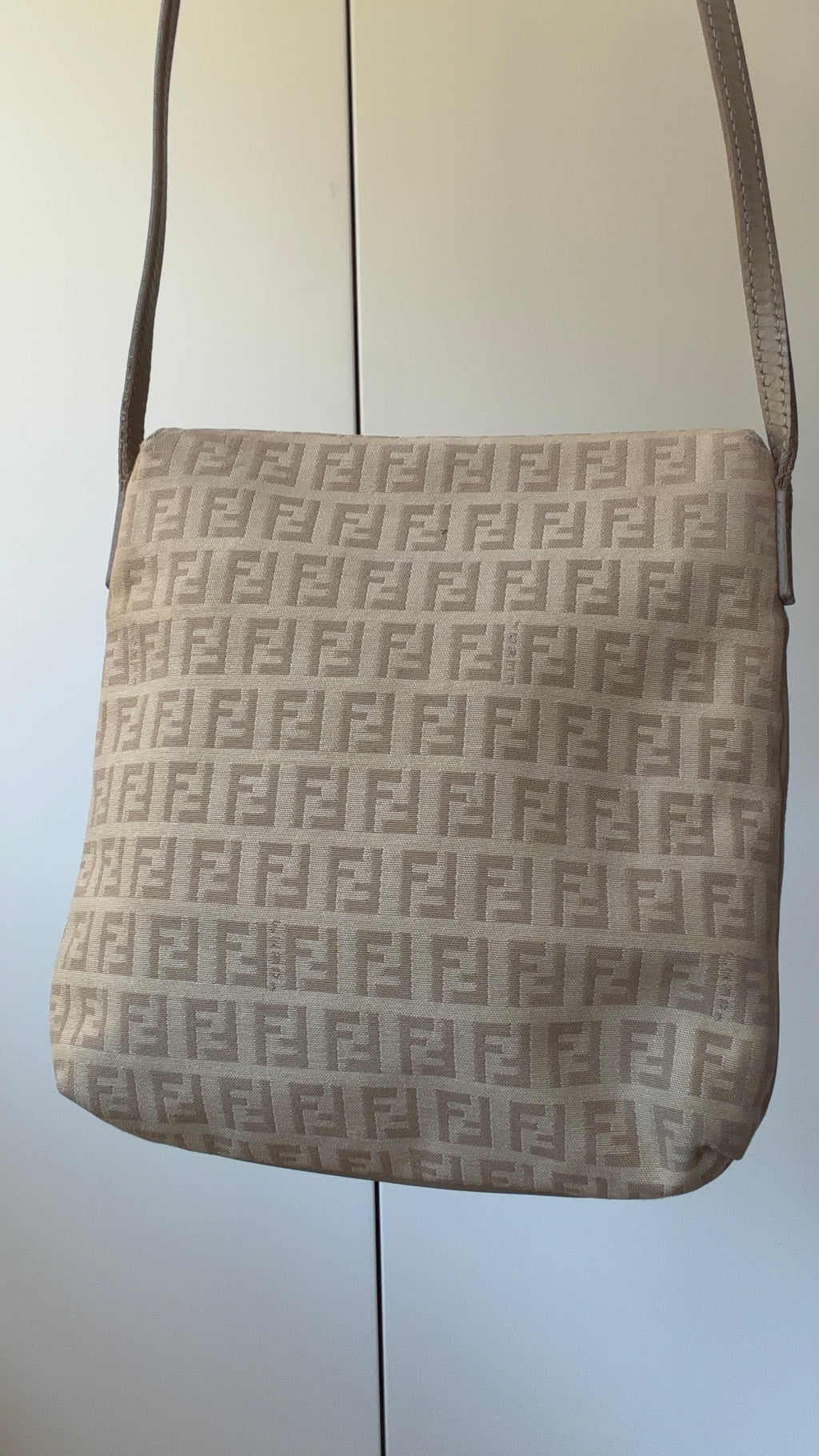 Fendi Zuccchino 8BT075 Sling Shoulder Crossbody Bag