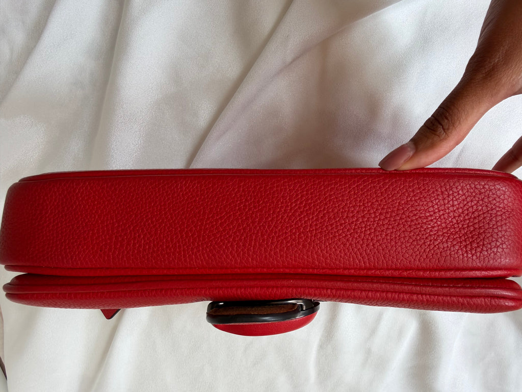 Authentic Coach Tabby Multi-Wear Leather Bag – Red ( Belt, 2 Straps & Dust Bag)