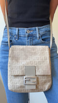 Fendi Zuccchino 8BT075 Sling Shoulder Crossbody Bag