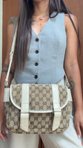 Authentic Vintage Gucci GG Monogram Shoulder Bag – Brown