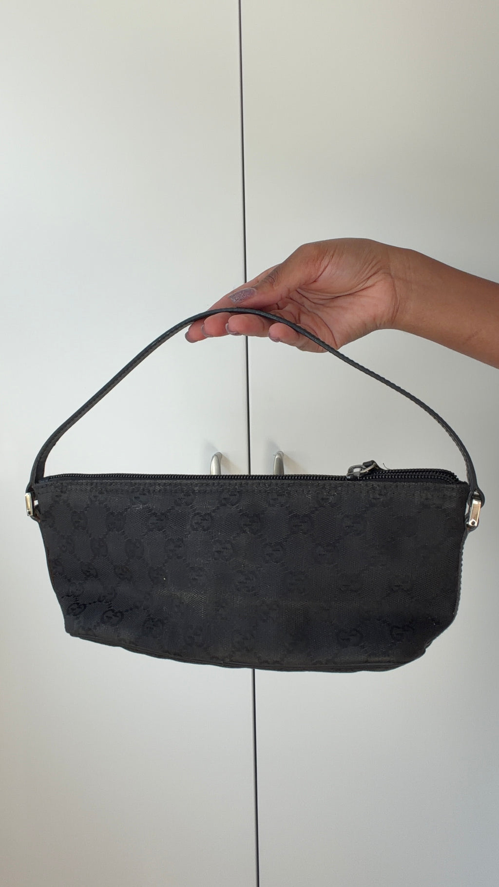 Gucci Black GG Monogram Shoulder Bag