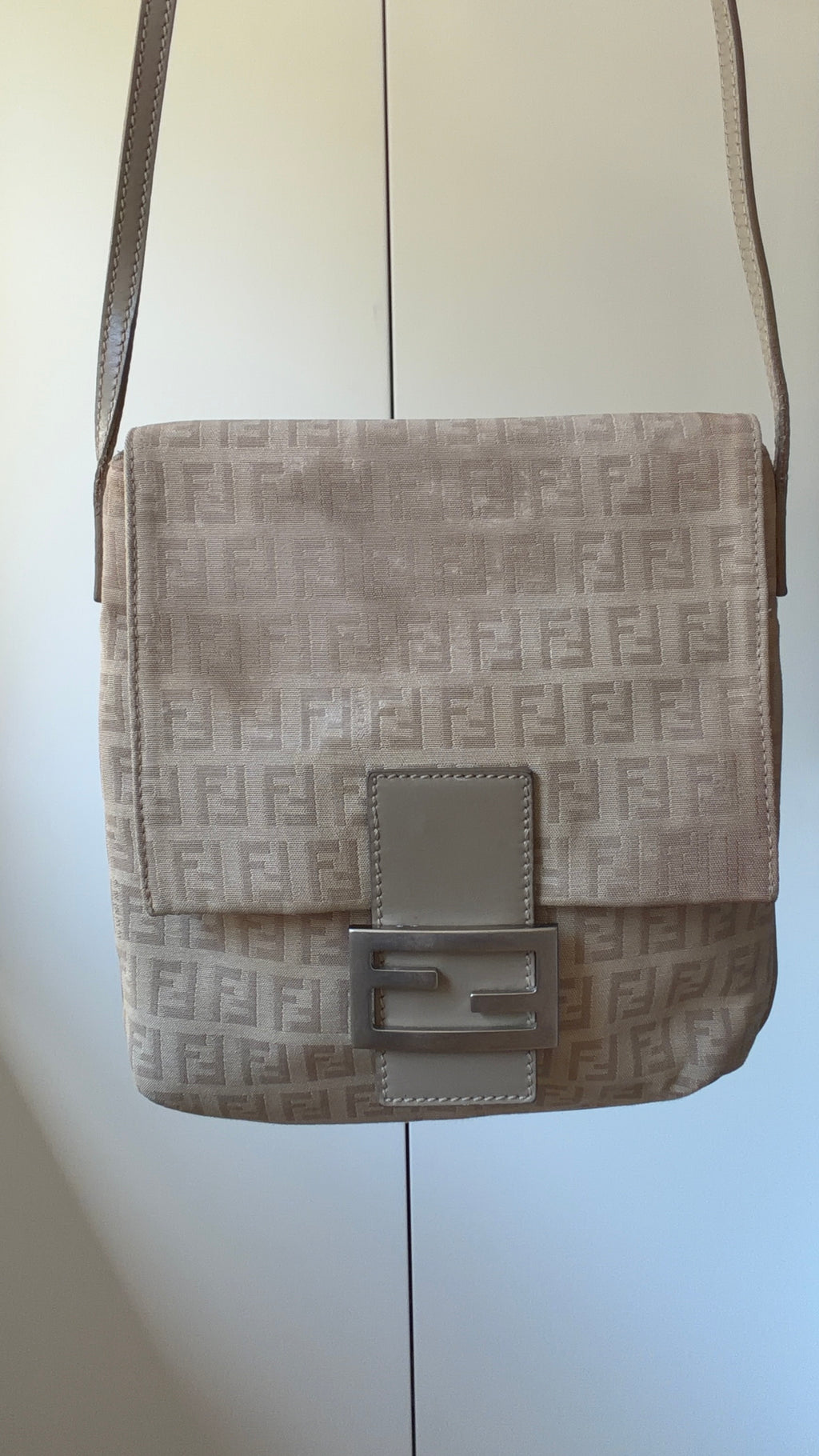 Fendi Zuccchino 8BT075 Sling Shoulder Crossbody Bag