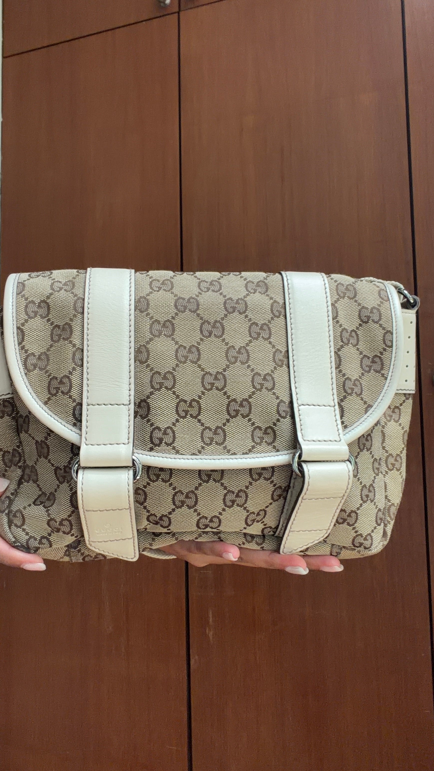 Authentic Vintage Gucci GG Monogram Shoulder Bag – Brown