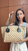 Vintage Gucci GG Canvas Tote Bag – Beige & Brown