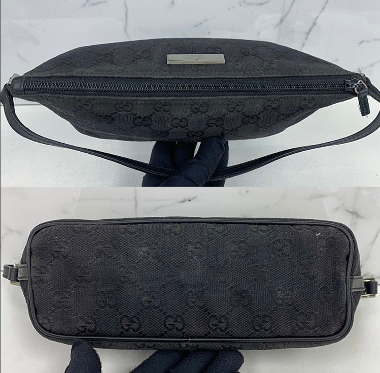 Gucci Black GG Monogram Shoulder Bag