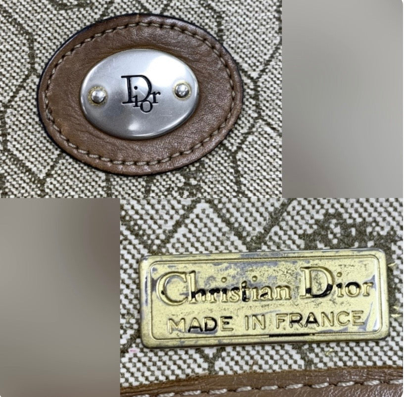 Dior Trotter Beige & Brown Canvas Shoulder Bag