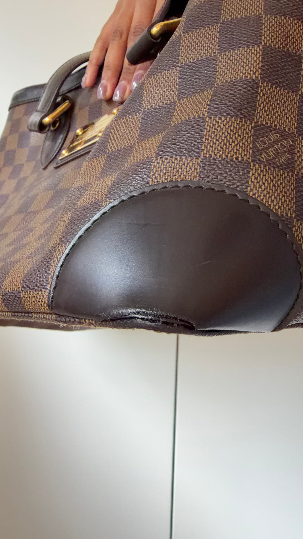 Louis Vuitton Hampstead PM N51205 Damier Ebene Tote Bag