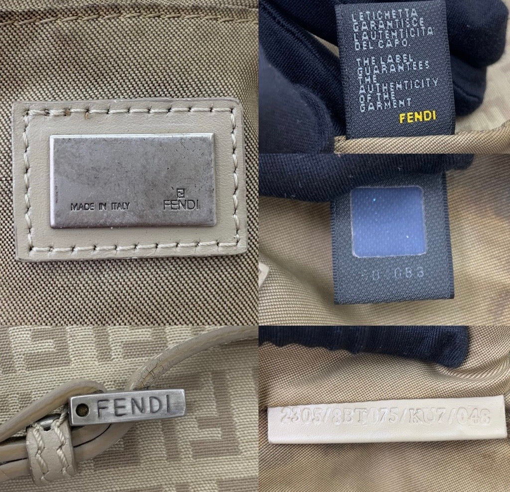 Fendi Zuccchino 8BT075 Sling Shoulder Crossbody Bag