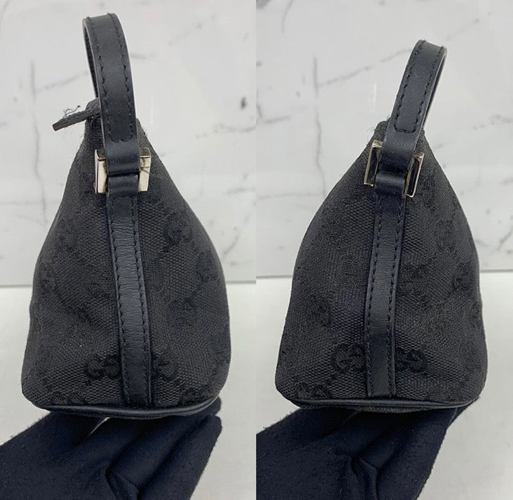 Gucci Black GG Monogram Shoulder Bag