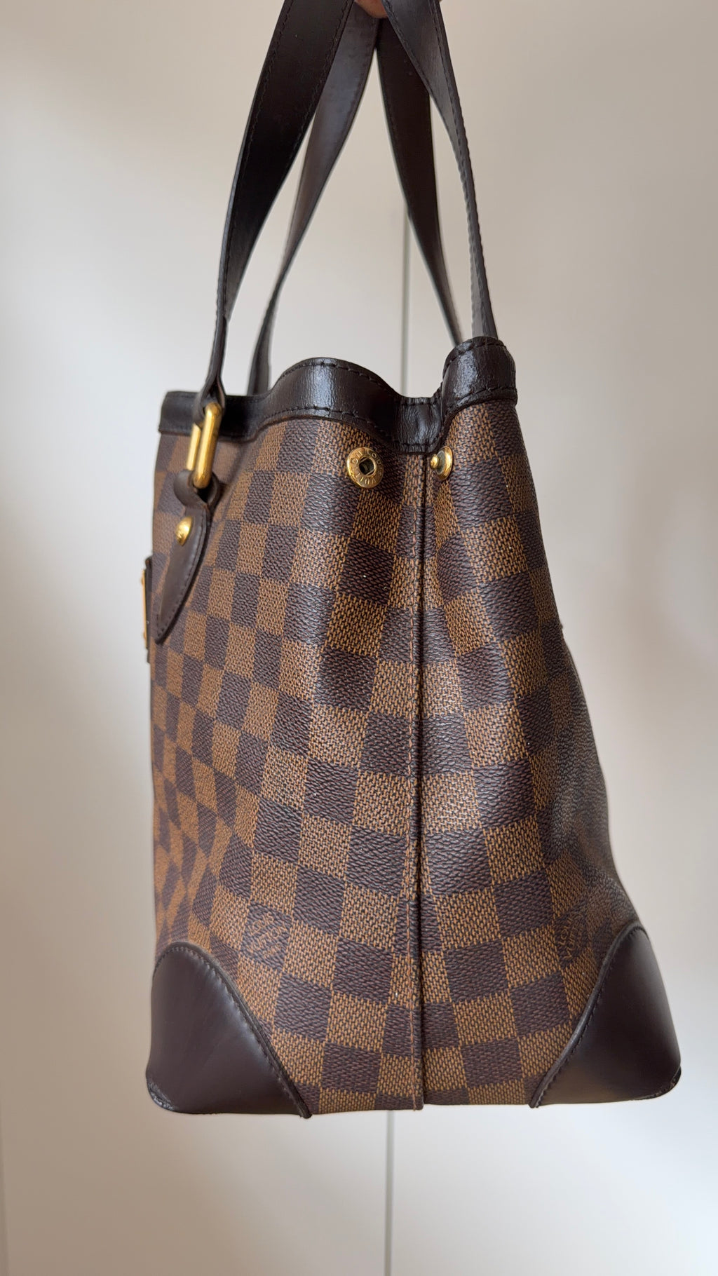 Louis Vuitton Hampstead PM N51205 Damier Ebene Tote Bag