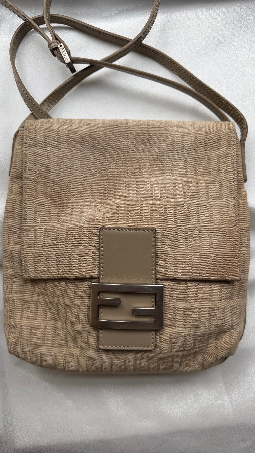 Fendi Zuccchino 8BT075 Sling Shoulder Crossbody Bag