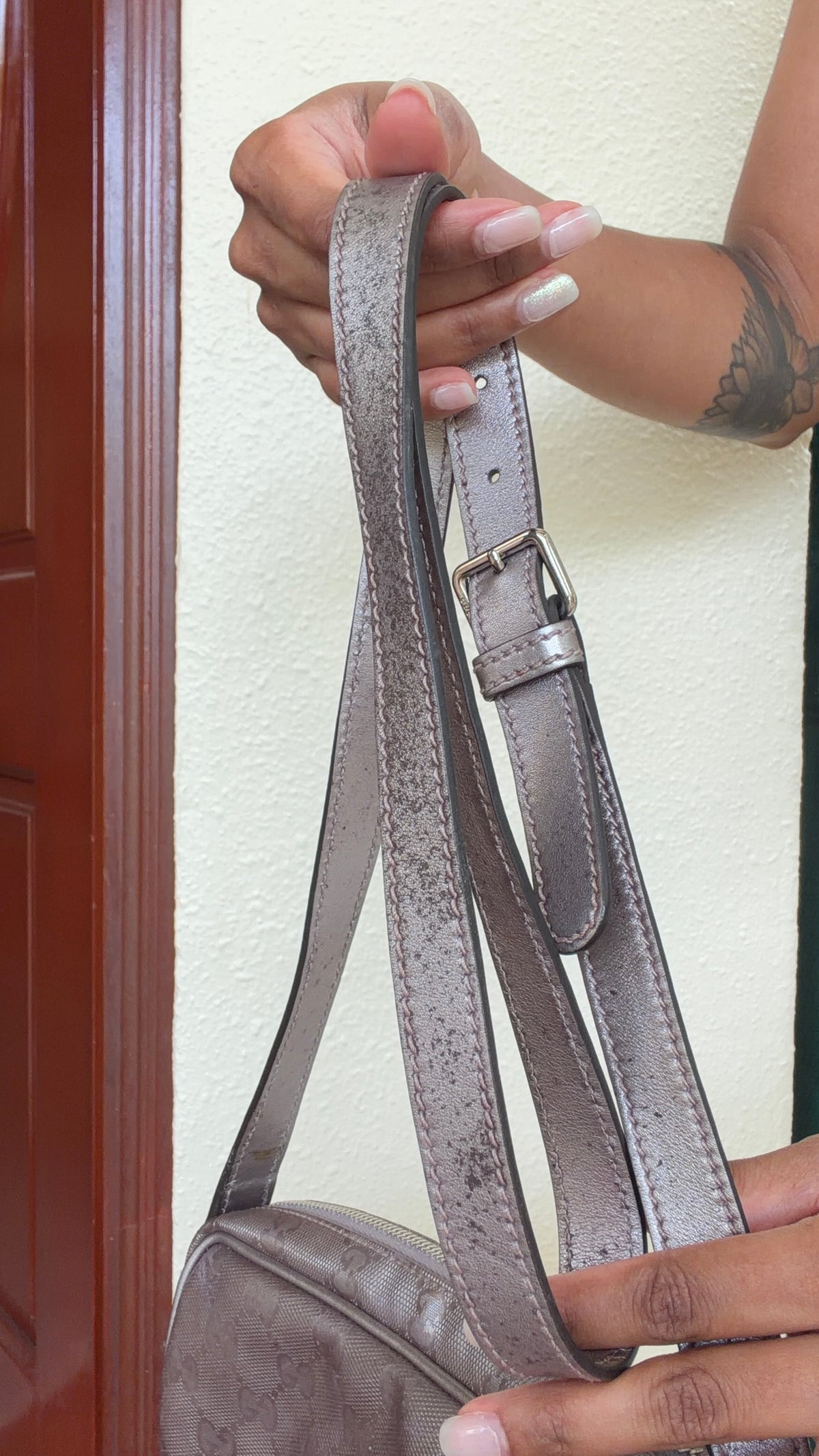 Vintage Gucci GG Monogram  Brown Shoulder Crossbody Bag