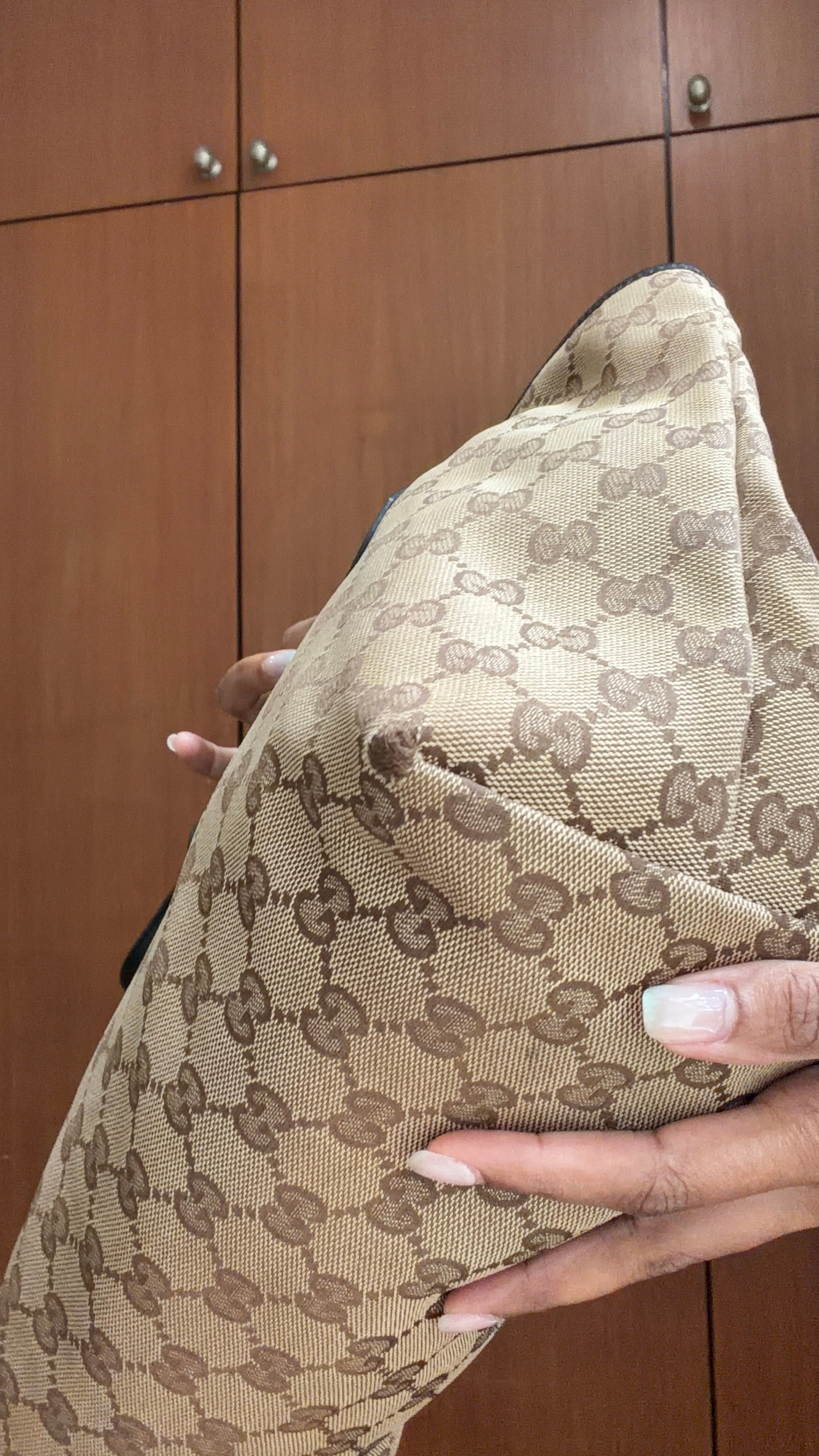 Vintage Gucci GG Canvas Tote Bag – Beige & Brown