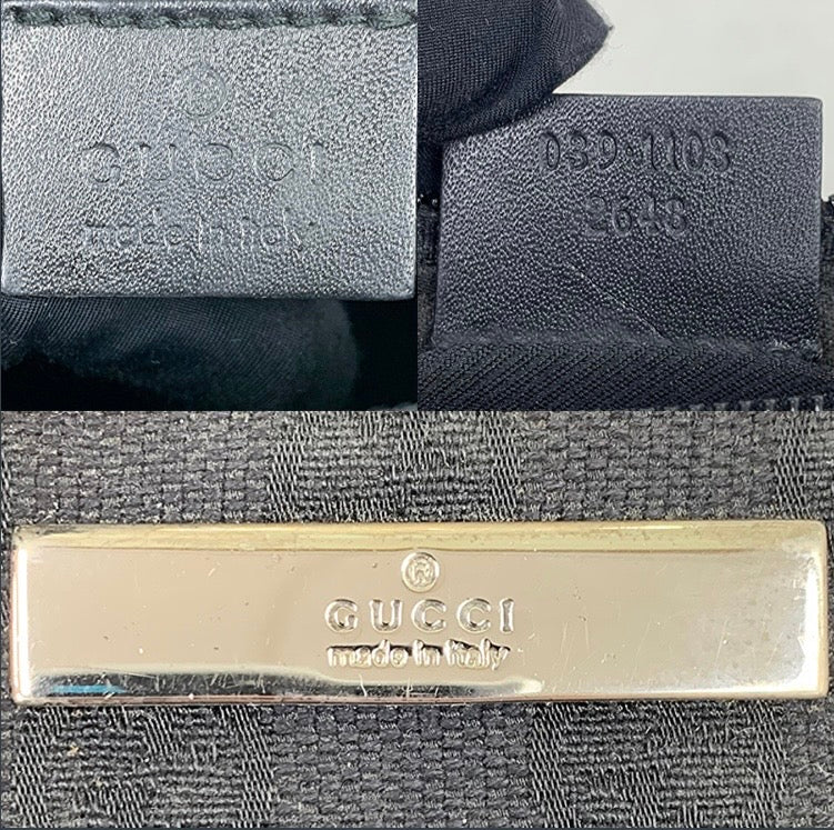 Gucci Black GG Monogram Shoulder Bag