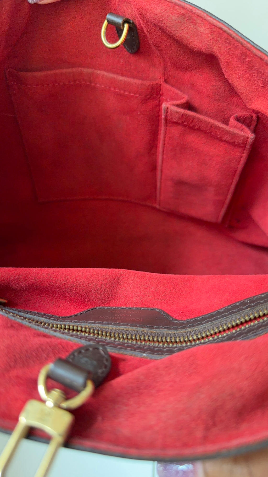 Louis Vuitton Hampstead PM N51205 Damier Ebene Tote Bag