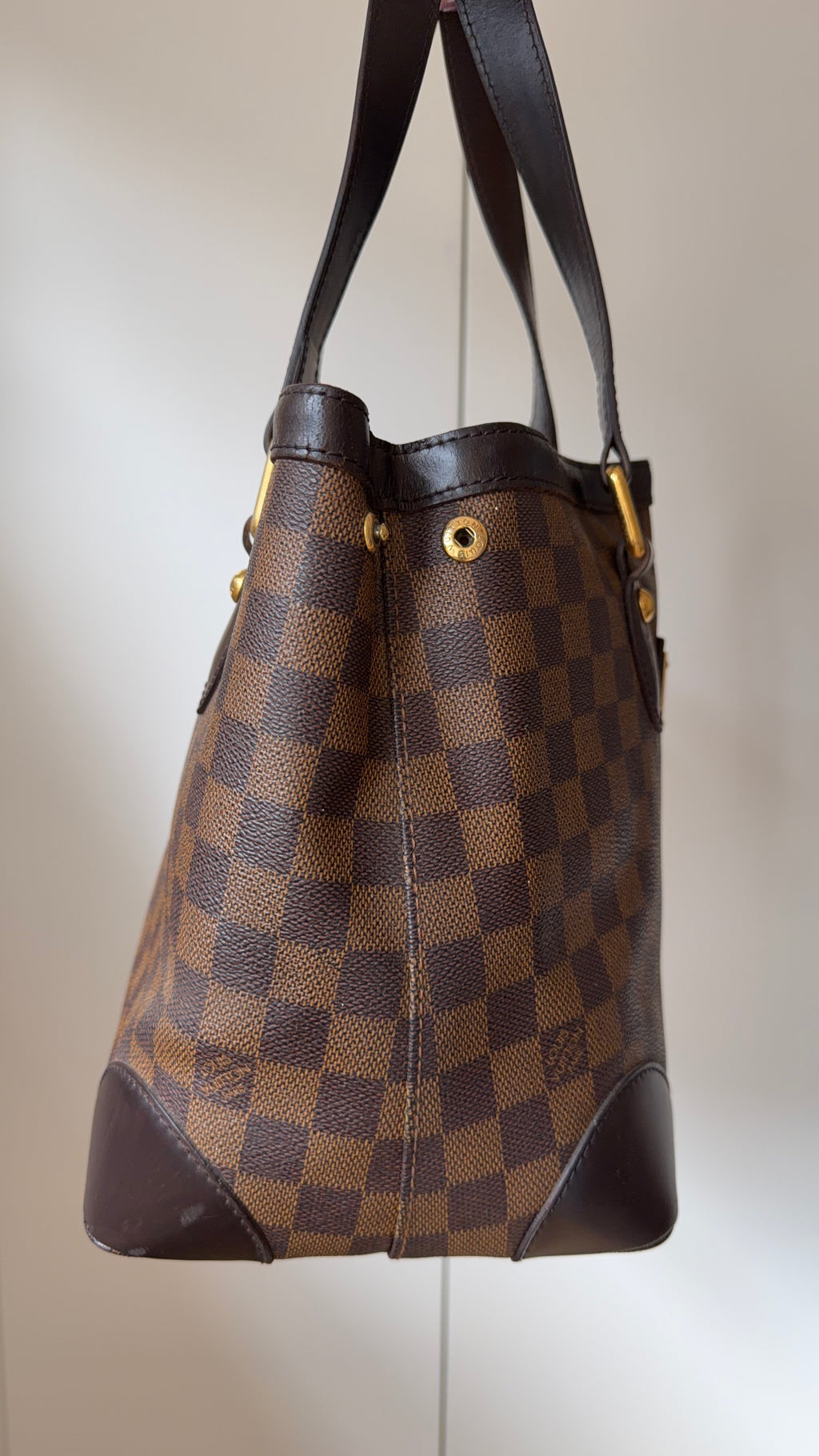 Louis Vuitton Hampstead PM N51205 Damier Ebene Tote Bag
